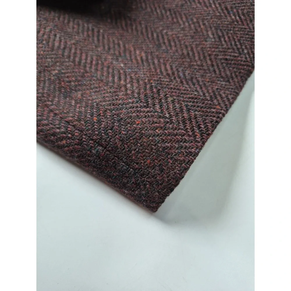 Oxonian Vintage Mens Herringbone Tweed Sports Coat 39L Mauve 2 Button P601